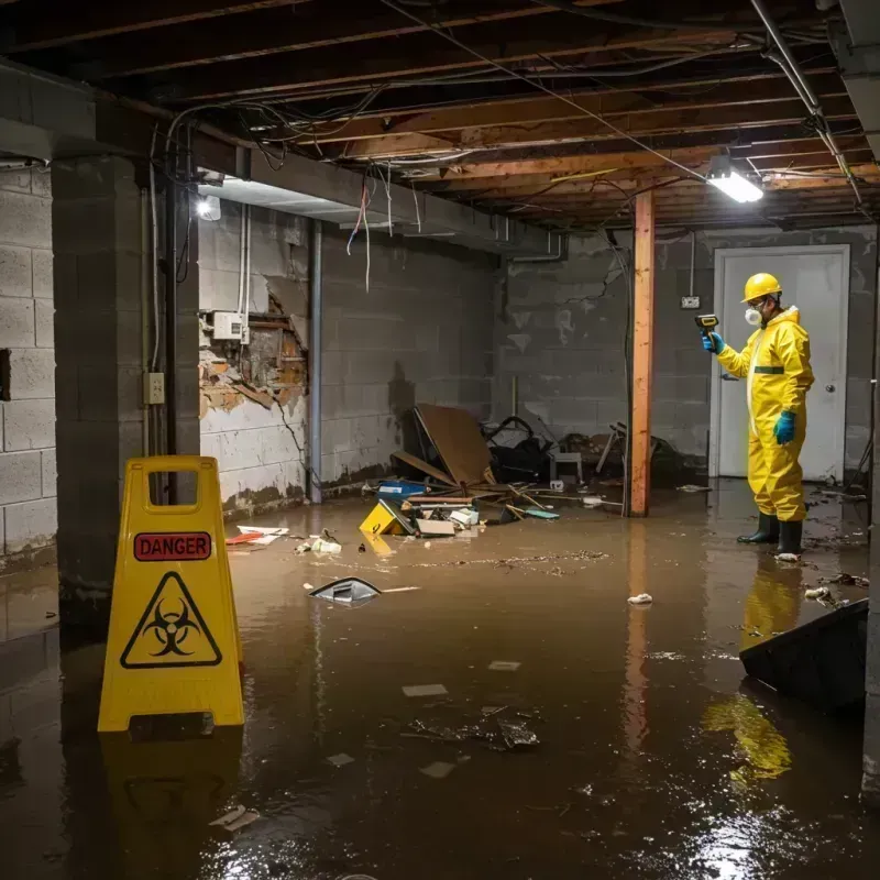 Flooded Basement Electrical Hazard in Webster Springs, WV Property