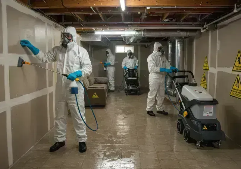 Basement Moisture Removal and Structural Drying process in Webster Springs, WV